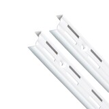 thumbnail of PRIOstahl Wandschienen Schienen 2 Stück zweireihige Lochung Länge: 1500mm Weiß für Regale aus Stahl