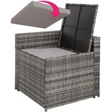 thumbnail of tectake Conjunto de muebles de ratán VERONA  gris - 404234