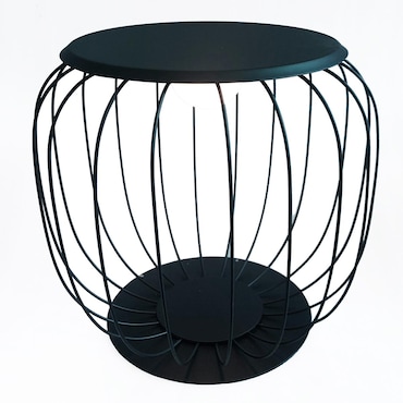 Lumisky Tavolino illuminato SUNRISE, altezza 40 cm Acciaio grigio