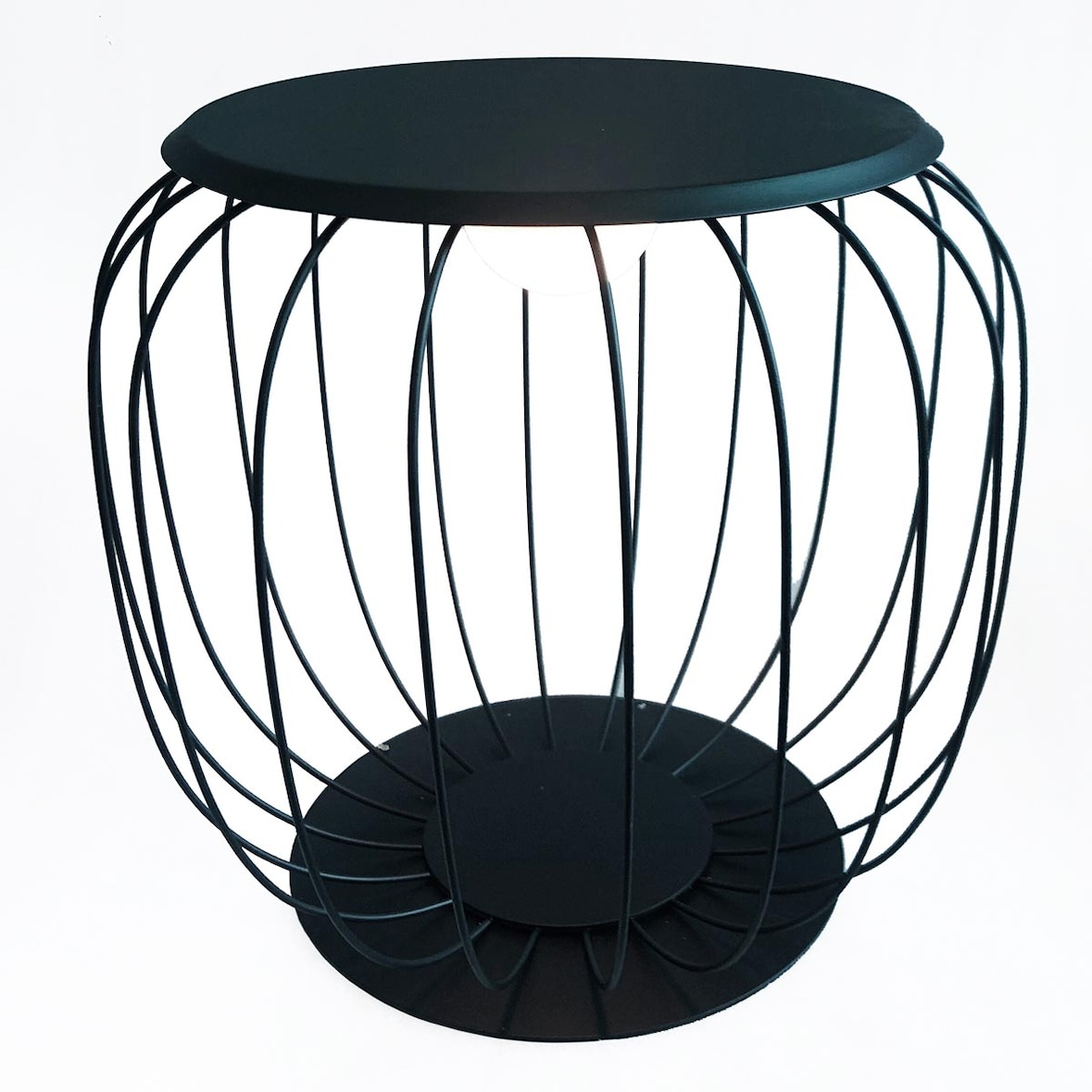 Lumisky Tavolino illuminato SUNRISE, altezza 40 cm Acciaio grigio