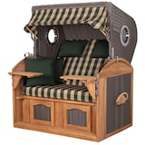 thumbnail of Strandkorb - bene living - Borkum XL Teak Bullauge - PE grau - Modell 506 - 2,5-Sitzer inkl. Liftersystem