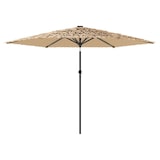 thumbnail of Helloshop26 - Gartenschirm mit Stahlstange Schatten und UV-Schutz 288 x 288 x 225 cm braunes Polyester 02_0056400