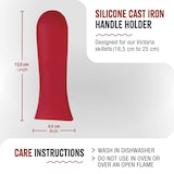 thumbnail of Victoria Funda Silicona Mango Protector para Sartenes de Hierro Fundido Ø 16,5-20 cm Resistente al Calor, VIC-35624, Rojo