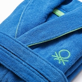 thumbnail of Benetton - Bademantel M/L 100% Baumwolle 360GSM in Blau - Rainbow Be