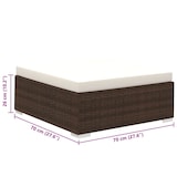 thumbnail of vidaXL 8-delige Loungeset met kussens poly rattan bruin