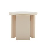 thumbnail of Table basse effet bois ronde diam 50 cm crème