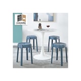 thumbnail of 4 Tabourets Gigognes empilables BM HOME TAB-BLEU-FONCE en plastique, légers pour la maison salle de classe, cuisine, jardin
