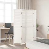 thumbnail of vidaXL Kamerscherm met 4 panelen massief paulowniahout wit