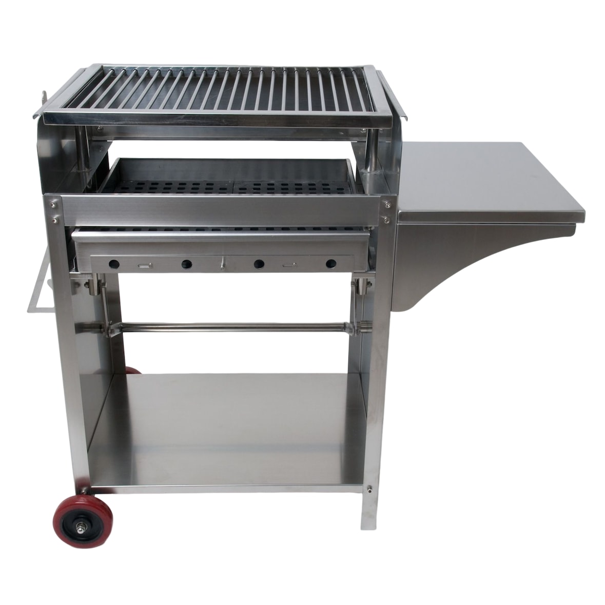 62cm Edelstahl Holzkohlegrill Grill Edelstahlgrill Gewerbegrill verstellbar