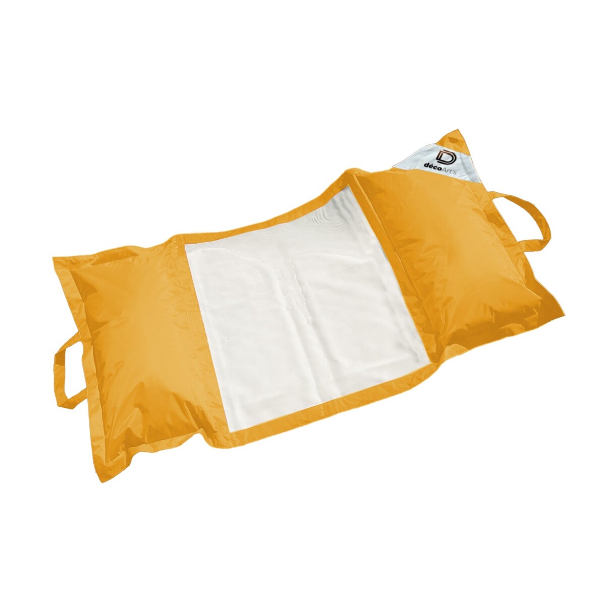 Pouf piscine en Polyester 170x90 cm Jaune miel