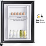thumbnail of Merax mini frigorífico retro con congelador, 60 L, 2 puertas, 86.8 cm, compacto para solteros, oficina y minibar de hotel, LED, 102 kWh/año, negro