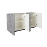 thumbnail of Dmora Kommode Noel, Küchen-Sideboard mit 4 Türen, Wohnzimmer-Buffet, 100 % Made in Italy, cm 162x44h86, Zement