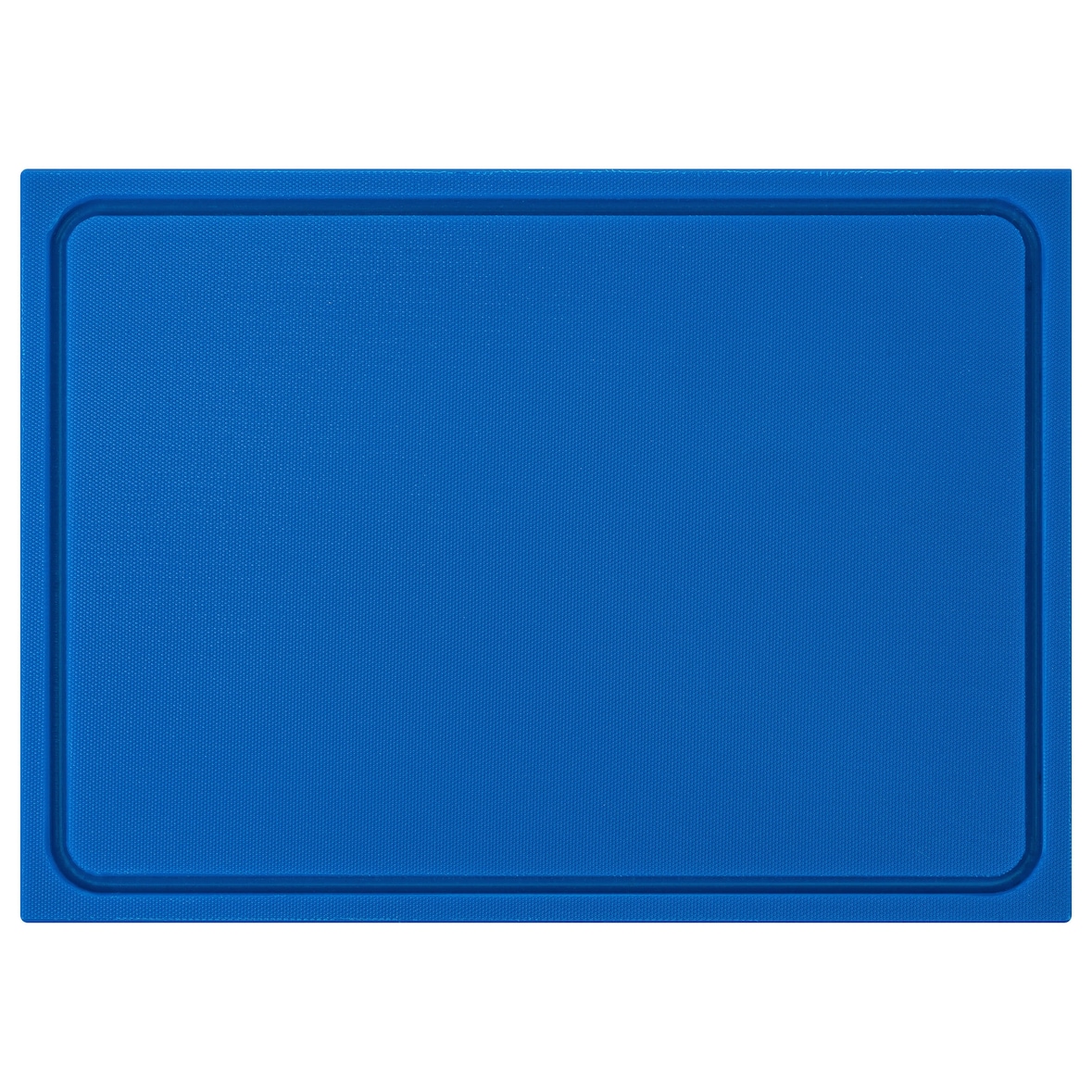 Muvell Schneidebrett Kunststoff HDPE500 | Blau 60x40x2 cm | Schneidbrett | Gastro Profi HACCP Fisch Küchenbrett | 1 Seite mit Saftrinne |