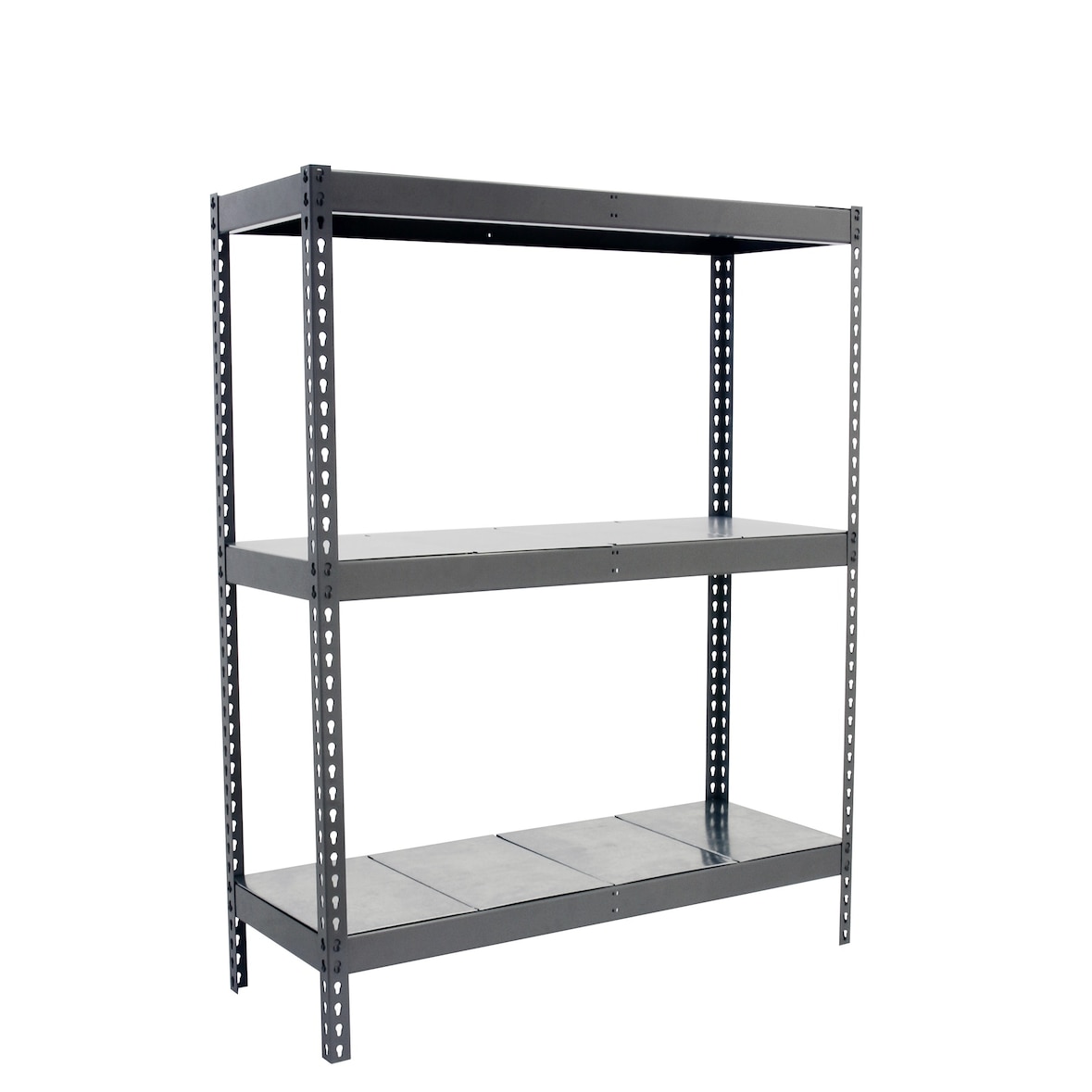 SimonRack Industrieregal, 2000x2100x450 mm, 500 kg am Biegepunkt, 3 Metallböden, Garagenregal, Grau/Verzinkt- Simonforte