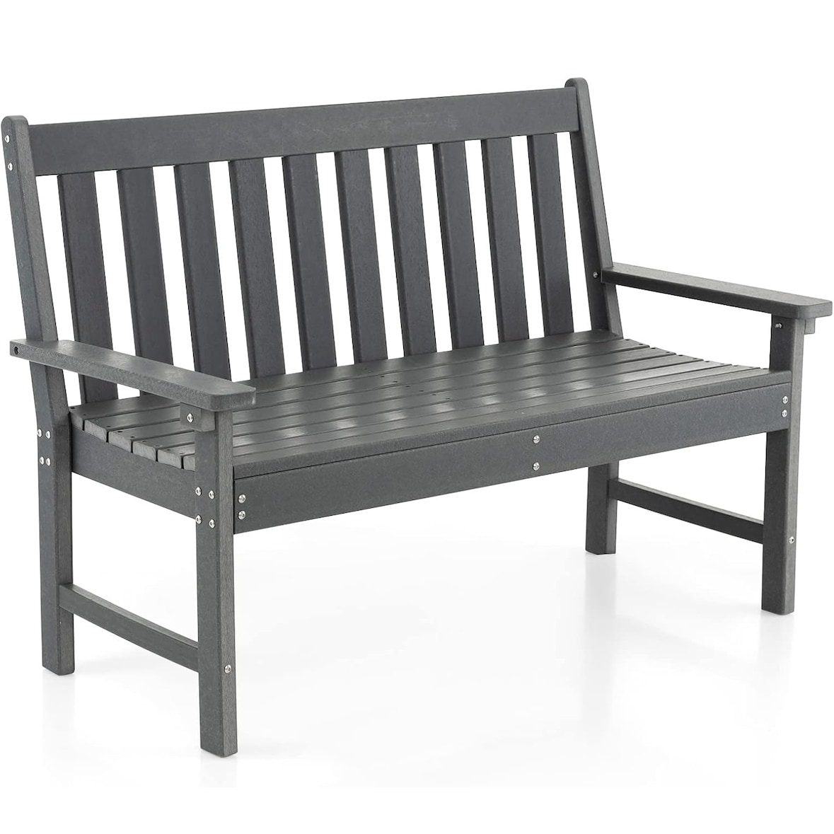 COSTWAY Tuinbank, weerbestendig, geschikt voor alle weersomstandigheden, gemaakt van HDPE, parkbank voor 2-3 personen, maximaal draagvermogen 320 kg