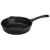thumbnail of Victoria Emaillierte Gusseisenpfanne Induction 16,5cm, Cast Iron Skillet ohne PTFE, VIC-36652, Schwarz
