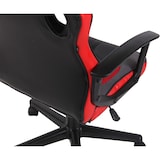 thumbnail of Sedia da ufficio ergonomica Glendale in similpelle nero/rosso