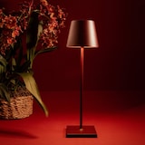 thumbnail of Poldina Pro Bordeaux LED tafellamp, oplaadbaar en dimbaar met batterijduur tot 12 uur. Voor extern gebruik IP65