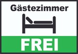 thumbnail of Gästezimmer FREI Schild Zimmer Frei Hotel Pension Motel A4 Rückseite selbstklebend