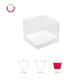 thumbnail of DOT Horeca Solutions - Coppetta Cube PS Trasparente 47×47 mm | 60 ml – 15 pz