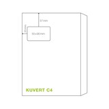 thumbnail of 250x ÖKI Fensterkuvert C4 229x324mm weiß 100 gr. Haftstreifen