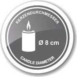 Kerzen-Durchmesser 8 cm