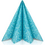 thumbnail of Airlaid Serviette Ornaments in Petrol, 40 x 40 cm, 50 Stück