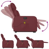 thumbnail of vidaXL Massagesessel mit Aufstehhilfe Elektrisch Weinrot Kunstleder