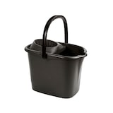 thumbnail of Cubo con escurridor rectangular negro - 14 L