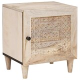 thumbnail of vidaXL Nachttisch Beige 40 x 33 x 46 cm massives Mangoholz