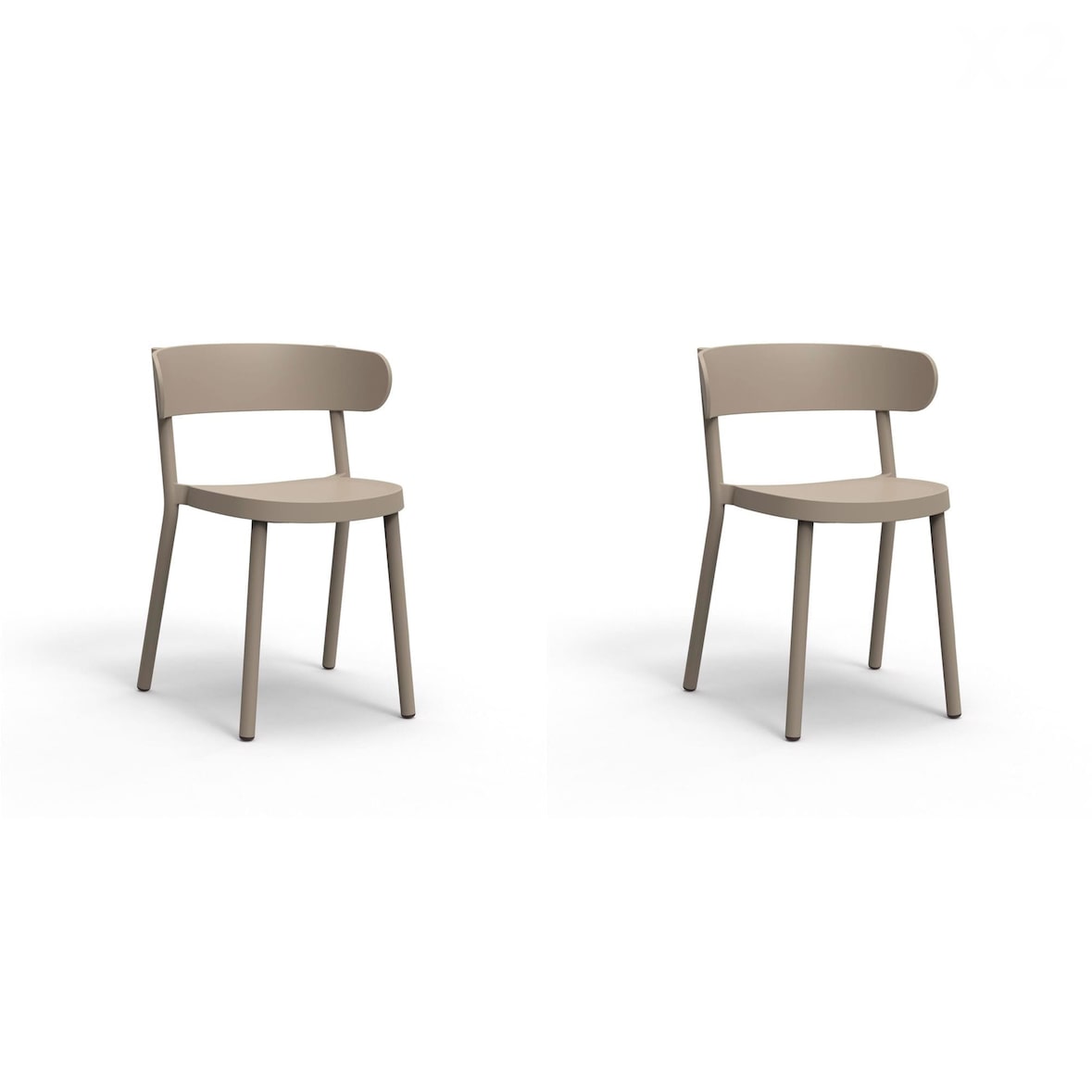 Resol CASINO Chaise Intérieur, Extérieur Set 2 Sable