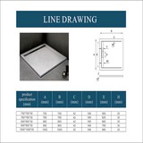 thumbnail of AICA Plato de Ducha Cuadrado 90x90x3cm extraplano Resina pizarra gel coat blanco, Válvula incluida, Antideslizante