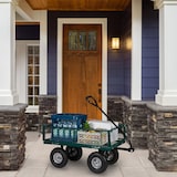 thumbnail of Relaxdays Handwagen, praktischer Bollerwagen für den Garten, mit Luftbereifung, klappbare Seitenteile, bis 200 kg, grün