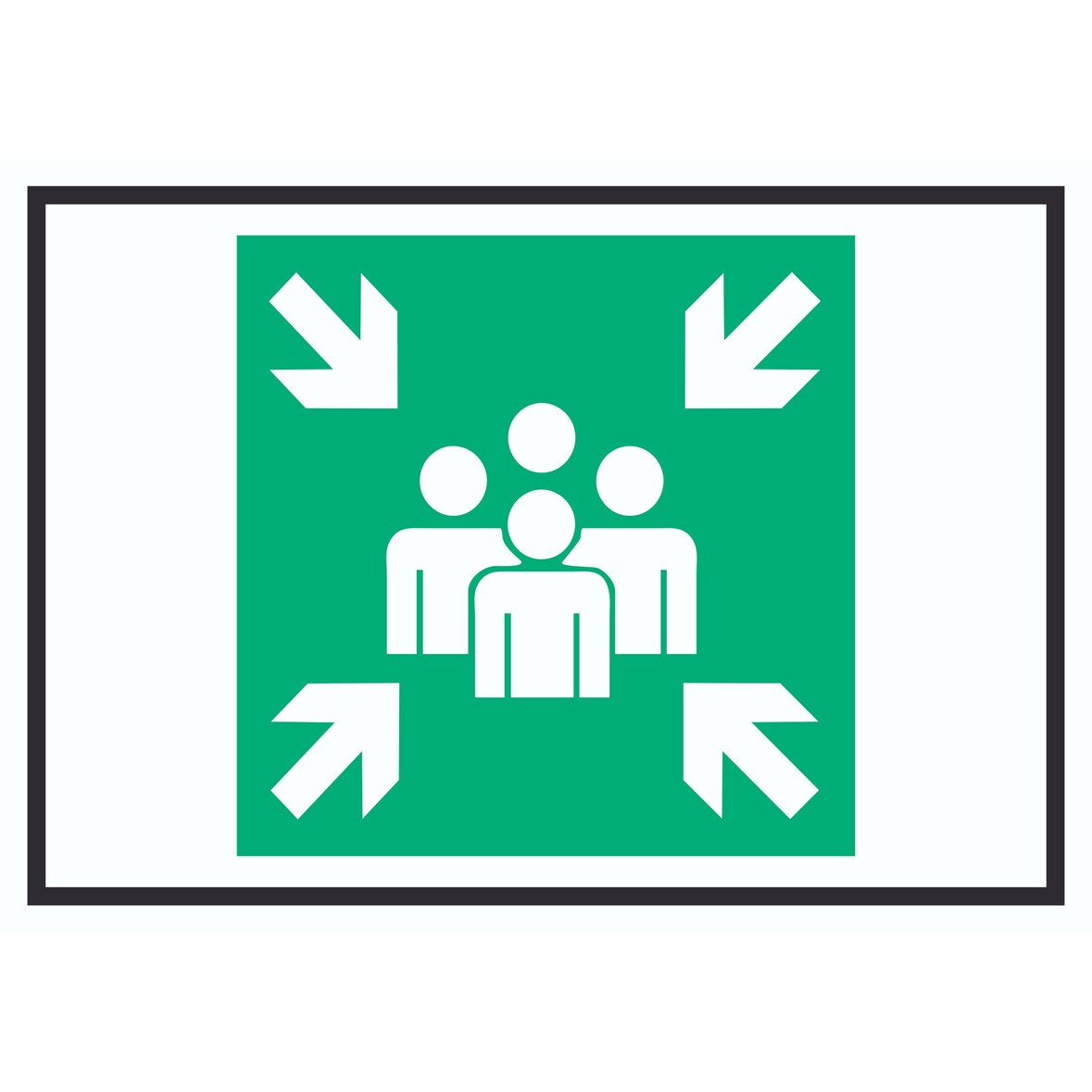 Sammelstelle Symbol Schild A0 Rückseite selbstklebend