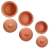 thumbnail of 3er Set TERRA Kartoffel-, Zwiebel- & Knoblauchtopf aus Terrakotta - 1983, 1984 & 1985