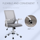 thumbnail of Vinsetto Sedia da Ufficio Ergonomica con Supporto in Tessuto Grigio