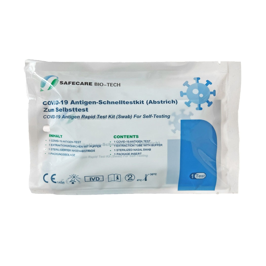 100x Safecare Bio-Tech Corona Schnelltest Nasal haltbar bis 11.2024