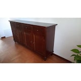 thumbnail of shopinnovativo -Credenza color noce 4 ante 4 cassetti in stile classico in legno massello e mdf 196x43x98 H