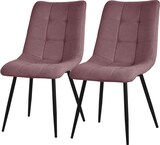 thumbnail of ML-Design – Esszimmerstühle 2er Set – Altrosa Stoff | Rückenlehne, schwarze Metallbeine, gepolstert, Wohnzimmer & Esszimmer