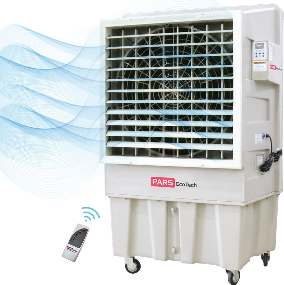 PARS EcoTech Climatizador evaporativo ECO-22000, caudal de 22.000m3/h REALES + lámpara UV