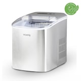 thumbnail of H.Koenig KB14 Máquina de gelo, 120 W, 2 tamanhos de cubos, bandeja de água 2,1 L, tela LCD, aço inoxidável, cinza