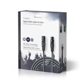 thumbnail of Câble Numérique Dmx 110 Ohms  Xlr Mâle à 3 Broches - Xlr Femelle à 3 Broches  15 M  Gris Usage Non Intensif Nedis