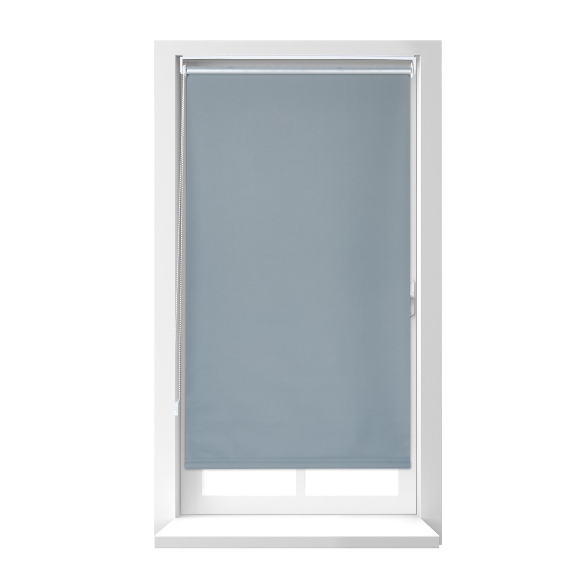 Relaxdays Thermorollo, ohne Bohren, Klemmfix, Kettenzug, 90x220 cm, Stoffbreite 86 cm, blickdichtes Klemmrollo, grau