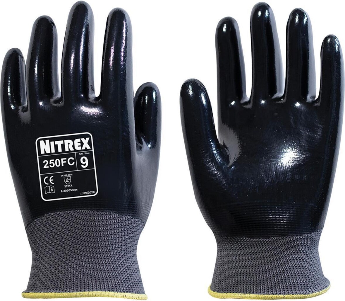 10 Paar Nitrex 250 FC | Mehrweghandschuhe | Gr. XXL | Industriehandschuhe