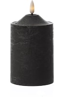thumbnail of LED Kerzen in Rustik-Optik H: 15cm, D: 7,5cm Timer schwarz 4er Set