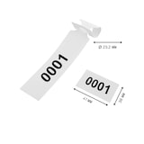 thumbnail of CombiCraft Schlaufenetiketten mit Nummerierung 0001-1000 und Abrißstreifen 250x38 mm - 1000 Stück