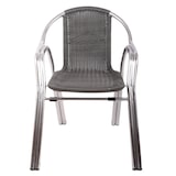 thumbnail of METRO PROFESSIONAL Cadeira de bistrô empilhável com braços Narni, alumínio/poliuretano, cinzento/prata