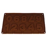 thumbnail of Silikonform (Lolli) Zahlen - braun 29x17x1cm - Silikon Form Backen, Seife & mehr - Backform