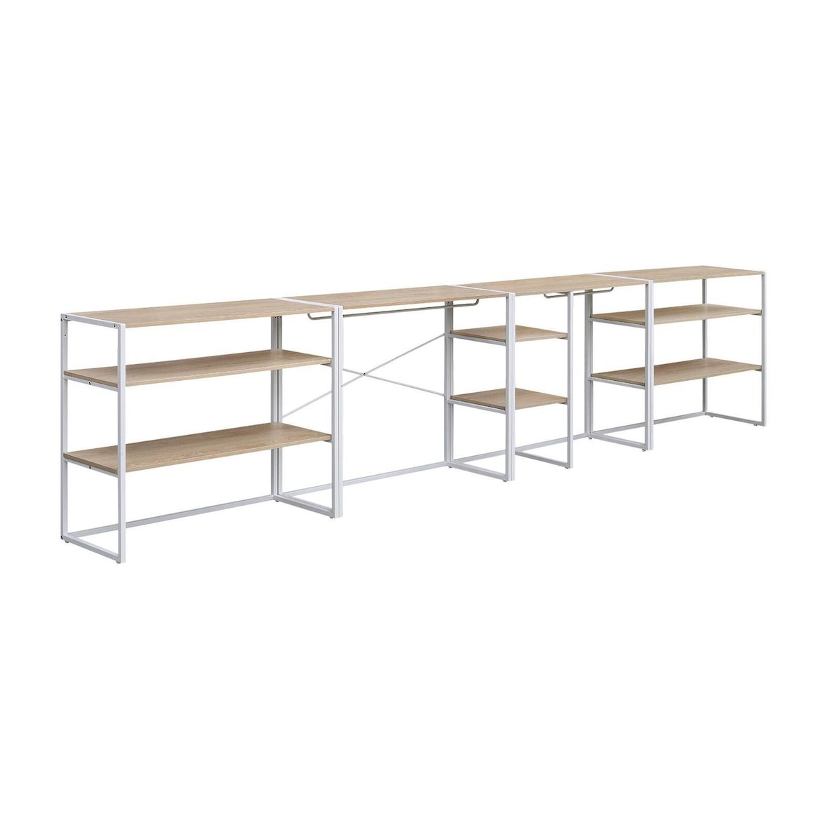 Lot de 4 portants vêtements KADRA sous combles modulables 400x85cm