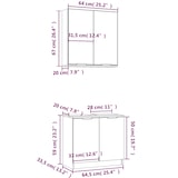 thumbnail of vidaXL 2-tlg. Badmöbel-Set Weiß Holzwerkstoff 33,5x64,5x59cm